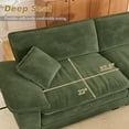 thumbnail image 5 of Muumblus 80.5" Corduroy Loveseat Sofa, Oversized Upholstered 2-Seater Fluffy Cloud Sleeper Couch for Living Room/Apt, Green, 5 of 9