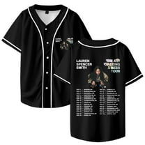 Lauren Spencer Smith The Art Of Being A Mess Tour 2025 Baseball Jersey Shirt V-Neck Women Men Short Sleeve Streetwear Clothes