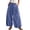 Denim Blue, variant on Women's elastic high waist wide leg round bucket pants, flowing loose balloon pants, summer beach pants vacation set