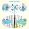 thumbnail image 3 of Caja de baño para pájaros con espejo, bañera portátil para colgar loros, baño para pájaros pequeños, suministros de limpieza (azul (A)+verde), 3 of 4