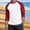 Red, variant on WIZUTIZ Men's Casual Tee Raglan Sleeve Color Block Design Three Quarter Sleeve Round Neck Relaxed Fit Spring Summer