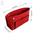 thumbnail image 4 of Gustave Felt Purse Organizer Insert Handbag & Tote Organizer, Bag in Bag, Perfect for Speedy Neverfull and More (8.7"x5.9"x3.7", Red), 4 of 11