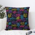 thumbnail image 4 of Pofeuu Graffiti Art Print Double-sided plush pillowcase Square Throw Pillow Covers Pillows Cover for Living Room Bedroom Sofa Couch Cushion Cover（No pillow core）-26"x26", 4 of 7