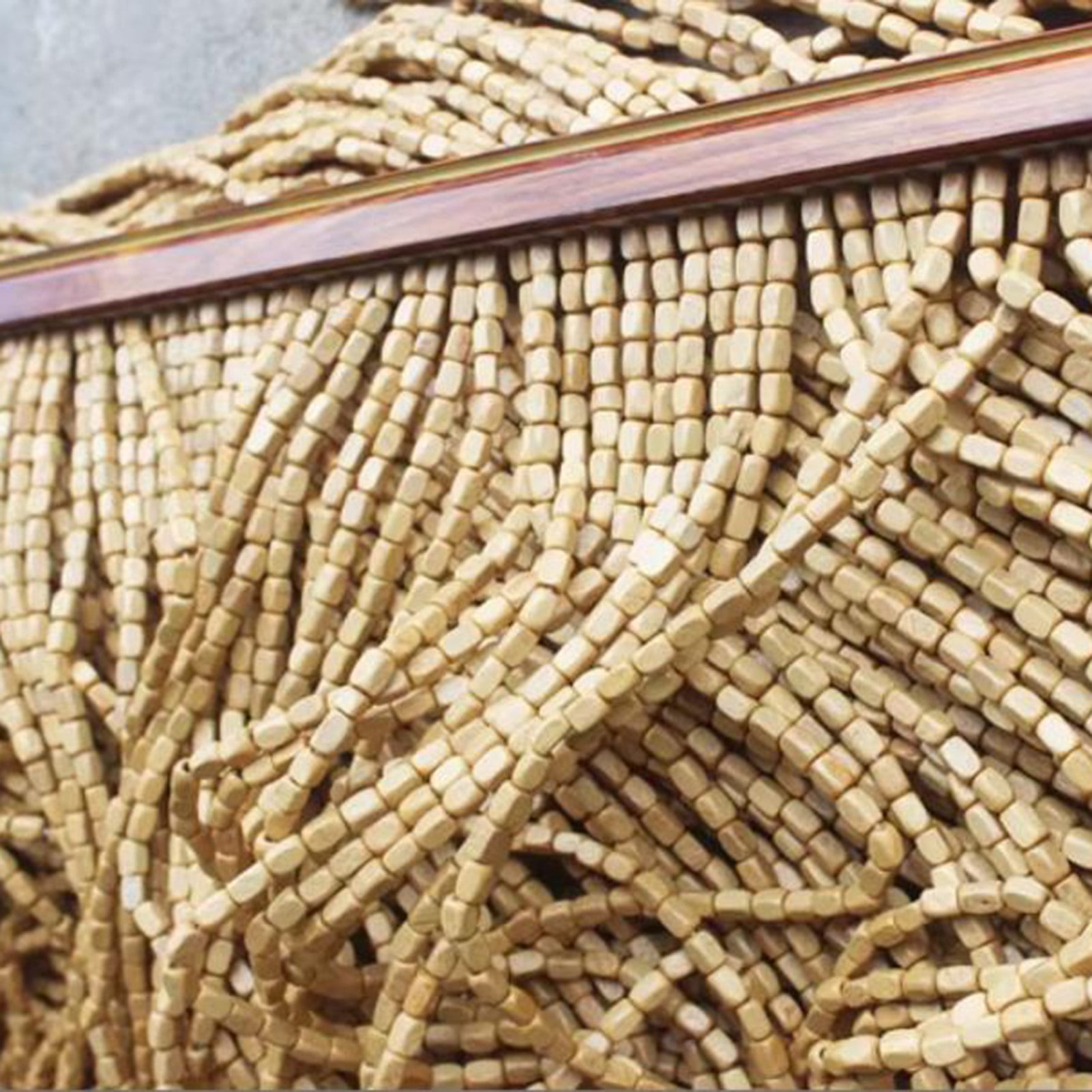 Bamboo Bead Curtain for Doors, Hanging Durable Door Curtain, Hanging Fly Curtain, Decorative Wooden Bead Curtain, for Room/Window/Hallway Entrance