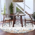 thumbnail image 3 of Blue Beige Coastal Round Area Rug 6Ft Washable Circle Rugs for Bathroom Office, Beach Starfish Summer Eucalyptus Non-Slip Carpet Floor Mats Indoor Outdoor Carpet Runner Aesthetic Home Decor, 3 of 8