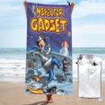 thumbnail image 1 of Toalla de baño de secado rápido con dibujos animados de Inspector Gadget, toalla de playa de microfibra para uso diario, 31,5 x 63 pulgadas, 1 of 8