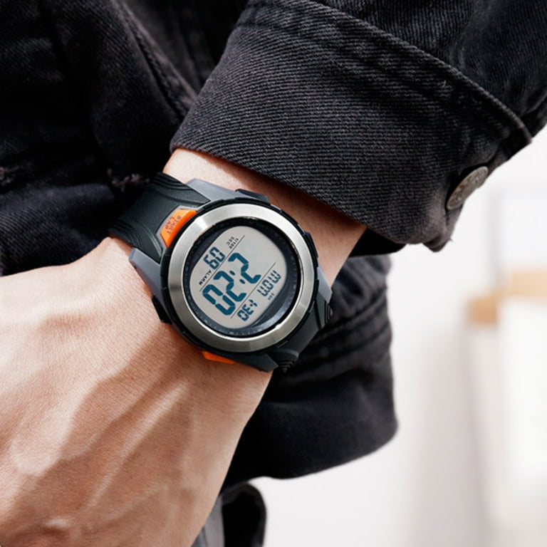 Thin digital clearance watch
