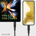 thumbnail image 6 of 3-Pack USB C to USB C Cables (3ft, 6ft, 10ft) - Heavy Duty Nylon Braided 3A High Powered Fast Charging and Data Sync Transfer Type C to Type C Cable Bundle, 6 of 8