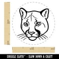 thumbnail image 2 of Cougar Head Mountain Lion Puma Self-Inking Rubber Stamp Ink Stamper - Brown Ink - Medium 1 Inch, 2 of 7