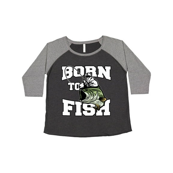 Inktastic Born to Fish Women's Plus Size T-Shirt