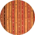 thumbnail image 1 of Ahgly Company Indoor Round Southwestern Orange Country Area Rugs, 7' Round, 1 of 1