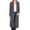 Charcoal, variant on Women's Casual Loose Fit Side Pockets Solid Soft Lightweight Long Cardigan