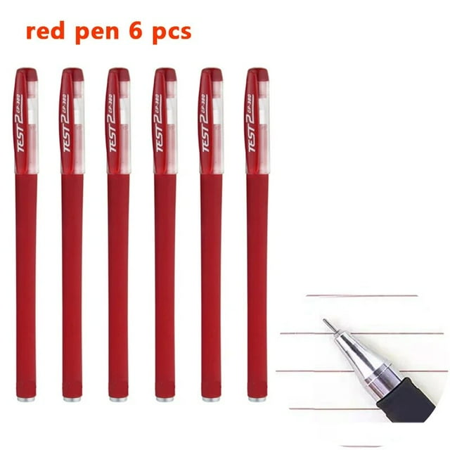 Senbaida Gel Pen Set, Needle Tip Pens, Bullet Tip, 0.5mm, Assorted Ink Colors, 6 Count