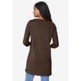 thumbnail image 2 of Roaman's Women's Plus Size Cotton Ultimate Long Sleeve V-Neck Tunic, 2 of 5