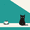 Black Cat and Coffee, variant on Yayeee Throw Blanket for Couch Soft Warm 50" x 60" Sofa Chair Bed Decoration, Beige Cat Rainbow