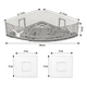 thumbnail image 2 of Estante Para Baño De Organizador De Esquina Para Baño 2 Pcs Xtellar transparente, 2 of 4