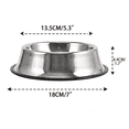 thumbnail image 2 of 2 Pack Stainless Steel Non-Skid Pet Dog Water and Food Bowl for Small Dog Cat Animals, 2 of 7