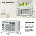 Ktaxon Window Air Conditioner 5000 BTU, 7 temperature,2 cooling and fan