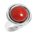 thumbnail image 1 of 925 Sterling Silver Ring For Women - Girls Red Stone Gemstone Silver Ring Size 10 October Birthstone Elegant Silver Ring Size 10 Mothers' Day Gift For Women 925 Silver Gemstone Jewelry, 1 of 5