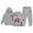 Grey, variant on WMQPNNS Girls Sweatsuit Set 2 Piece Outfits Boys Oversized Sweatshirt and Baggy Sweatpants with Pockets Tracksuit Set(Size 10-11 Years, Hot Pink)