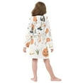 thumbnail image 7 of FORMRS Niños Bathrobe Unisex Hooded Robe Soft Plush Pajamas Sleepwear, Size 7-9T, White Halloween Pumpkin, 7 of 7