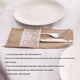 thumbnail image 5 of Injueey Bolsa para utensilios con encaje, mangas rústicas, regalo, tenedor, cuchara, soporte festivo, lino, cubiertos, bolsillo, decoración de Kits de decoración para fiestas Injueey HA070753-00, 5 of 6
