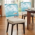 thumbnail image 4 of Ocean Beach Chair Covers Set of 4 Summer Beach Chairs Blue Sky Sea Cloud Chair Back Covers Stretch Removable Washable Slipcovers Protector for Dining Room Kitchen Party Decor, 4 of 9