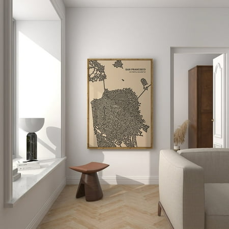 San Francisco Map, Map Of San Francisco, San Francisco Poster, Realtor Closing Gift, Sf City Map Wall Art,, Unframed Poster Size 8x12