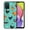 Barnyard Chicken Roosters Teal Background, variant on WIRESTER Shockproof Soft Rubber Cover Case for Samsung Galaxy A03S 4G LTE (Not 5G) 6.5" 2021, Barnyard Chicken Roosters Teal Background
