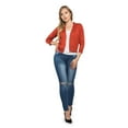 thumbnail image 7 of G-Style USA Women's 3/4 Sleeve Open Front Cropped Cardigan Sweater (S-XL), 7 of 7