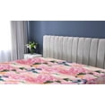 thumbnail image 5 of Ambesonne Romantic Floral Fitted Sheet, Romantic Flowers, King Size, Coral Pink and Peach, 5 of 5