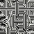 thumbnail image 4 of HomeRoots 672885 8 x 10 ft. Black & Ivory Abstract Geometric Transitional Washable Machine Made Rectangle Area Rug with UV Protection, 4 of 9