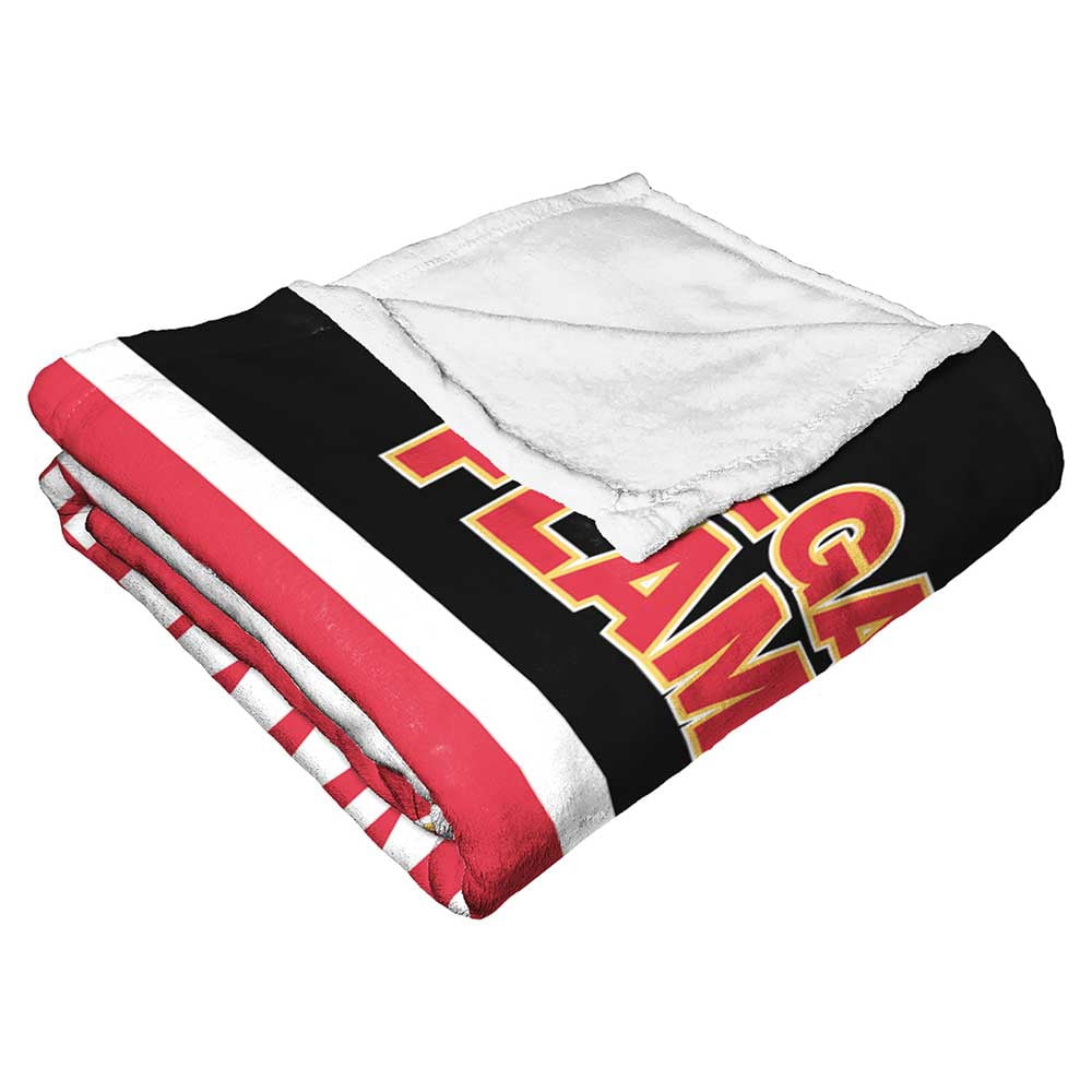 Calgary Flames NHL Colorblock Personalized Silk Touch Throw Blanket, 50" X 60"