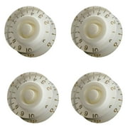 4Pcs Guitar Bass Volume Control Knob Button for SG Electric White