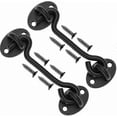 thumbnail image 1 of 2-Pack 3" Durable Stainless Steel Window Hooks with Vintage Black Finish for Doors and Windows, 1 of 5