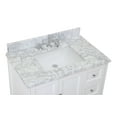 thumbnail image 4 of Madison 36" Bathroom Vanity with White Cabinet and Carrara Marble Top, 4 of 7