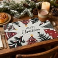thumbnail image 3 of Outdoor Christmas Decorations Christmas Tree Decorations, Linen Tree Print Placemat Outdoor Party Holiday Table Setting, 3 of 6
