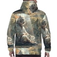 thumbnail image 7 of Lsque Forest Meditating White Tiger Pattern Casual Men's Hoodie,Hooded Sweatshirt with Kangaroo Pocket,Pullover Hoodie-Large, 7 of 7