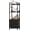 Black-4, variant on Nextay 5-Tier Narrow Bookshelf with Fabric Drawer, Tall Slim Bookcase for Small Spaces, Industrial Storage Rack for Living Room, Bedroom, Home Office, Black