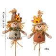 thumbnail image 4 of Yyuenw Fall Decorations for Home Thanksgiving Scarecrow Plush Handmade Sitting Scarecrows Dolls with Sunflower & Straw Autumn Shelf Sitters Figurines Gift Harvest Indoor Front Porch Tabletop Decor, 4 of 5