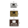 thumbnail image 5 of Classic Framed Welcome To Church Praying Hands Sign (Brushed Gold) - Medium, 5 of 5