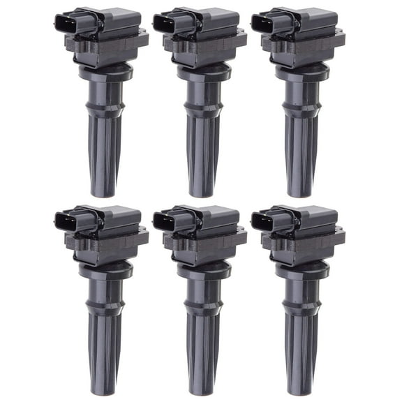 Set of 6 Ignition Coils Compatible with 2001-2004 Chevrolet Tracker 2.5L V6 Replacement for UF237 C1159