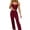 Wine Red, variant on Gkeoshab Womens Pajama Sets Women Camisole Long Trousers Jacquard Pajama Set Lightweight Blended Fabric Summer Casual Sleepwear Loungewear Blackish Green L
