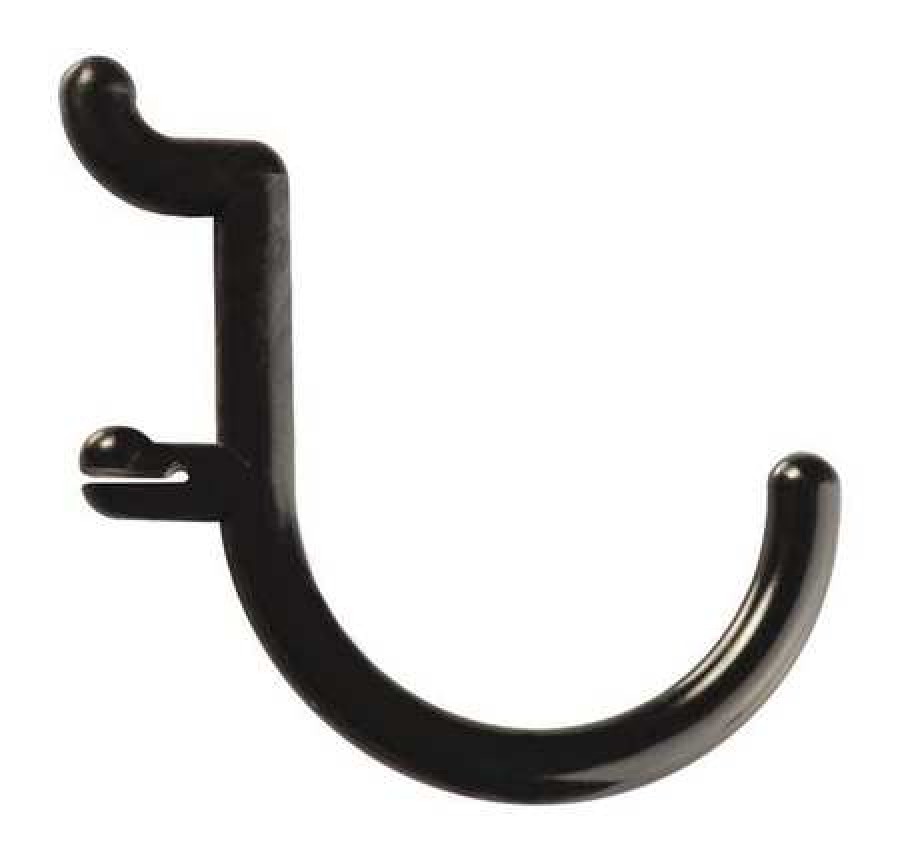 FUNCTIONAIRE FH24 Locking Pegboard Hooks,Black,Plastic,PK8 Walmart