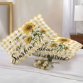 thumbnail image 3 of Outdoor Pillow Cover Sunflower Leaves Set of 2 Waterproof Throw Pillowcases Spring Floral Yellow Plaid Decorative Patio Furniture Pillows for Couch Garden Indoor & Outdoor Use, 3 of 9
