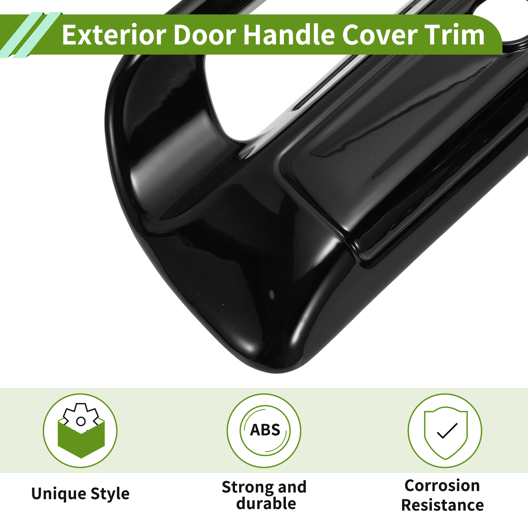 Unique Bargains Durable ABS Handle Cover Black for Dodge for Ram 1500 2500 3500 2019-2025