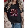 thumbnail image 1 of 100% Cotton I Love My Stunning Husband Gift Husband Gift From Wife Print Women's T-Shirt, Crew Neck Camisetas para mujer, lindas camisetas con estampado gráfico, de manga corta, estilo casual, para ve, 1 of 6