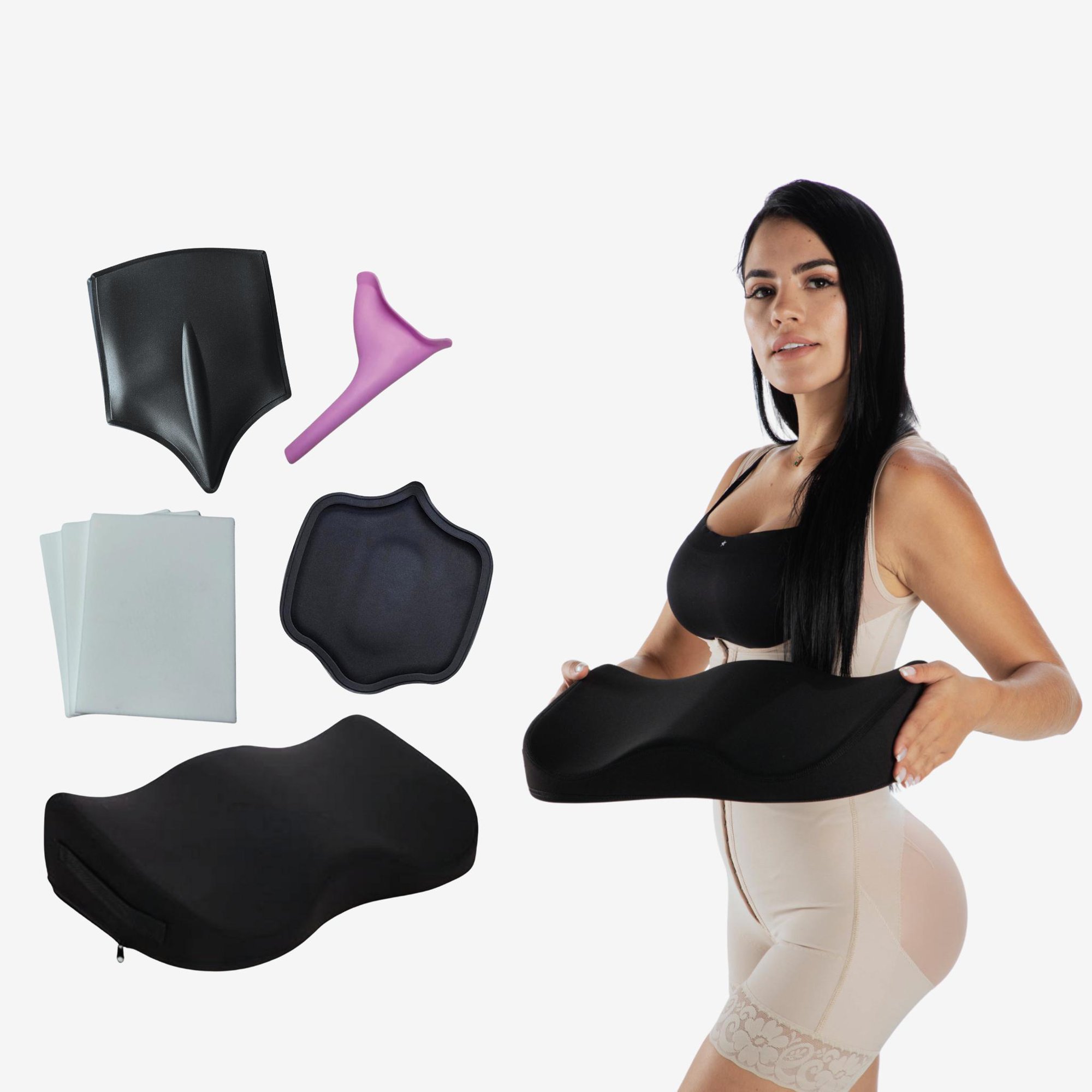 BBL Driving Pillow, BBL Pillow After Surgery with Lipo Ab Board for Stomach Support and BBL Lumbar Molder Backboard for Liposuction, BBL Pillow for Butt Post Surgery