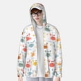 thumbnail image 2 of Balery Colorful Crabs Sudadera ligera de manga larga con capucha y protección solar UPF 50+ para hombre y mujer, ideal para pesca y running-Medium, 2 of 7