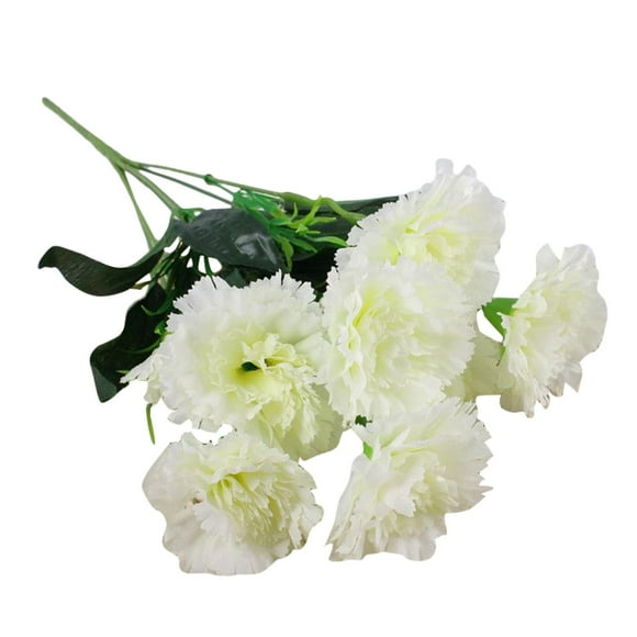 Œillets de Fête des Mères - 7 Fourches en Plastique Artificiel pour Décoration de Maison, Bureau, Mariage